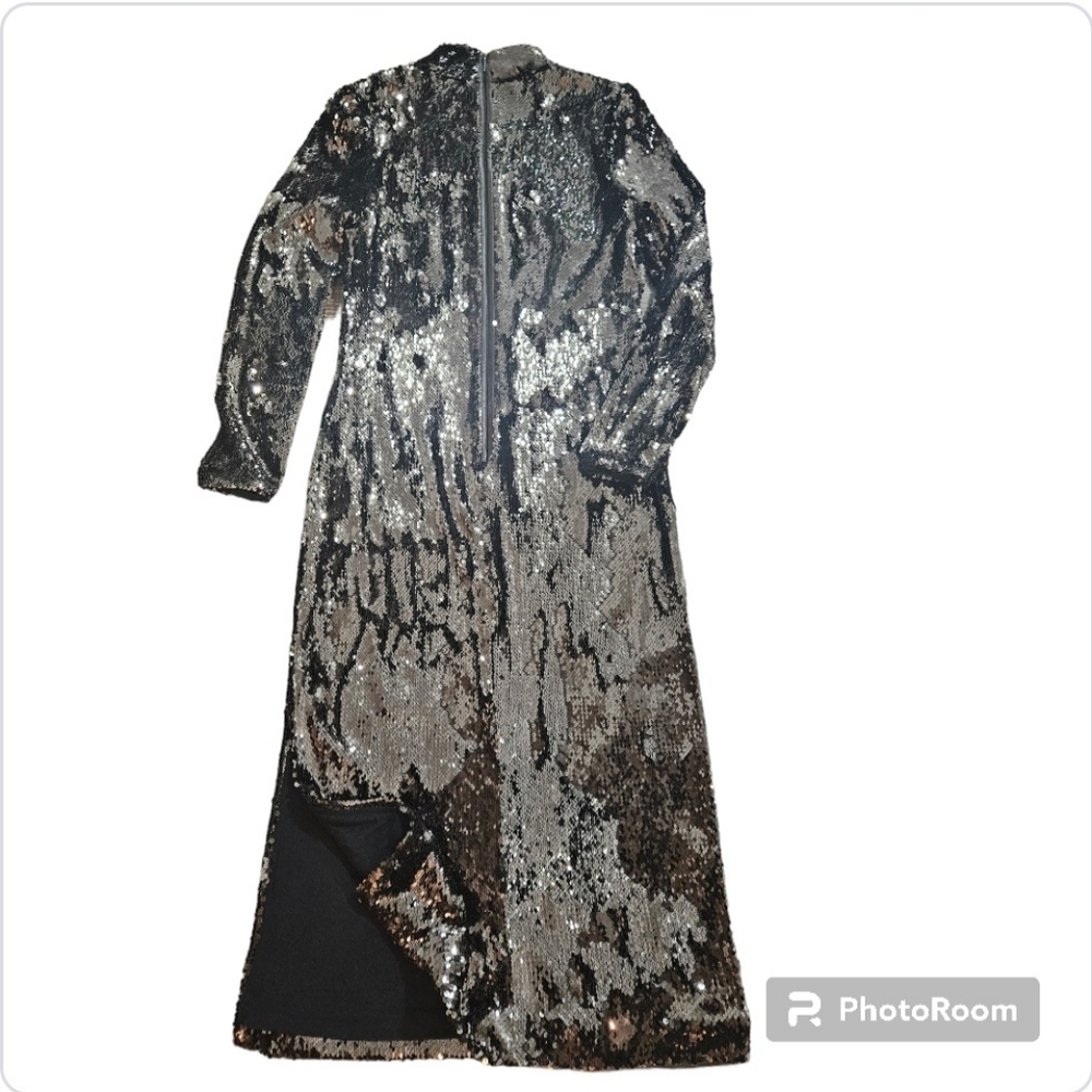 NWT Ted Baker Brookly Sequin Mock Neck Midi Dress sz 6 - Picture 7 of 15